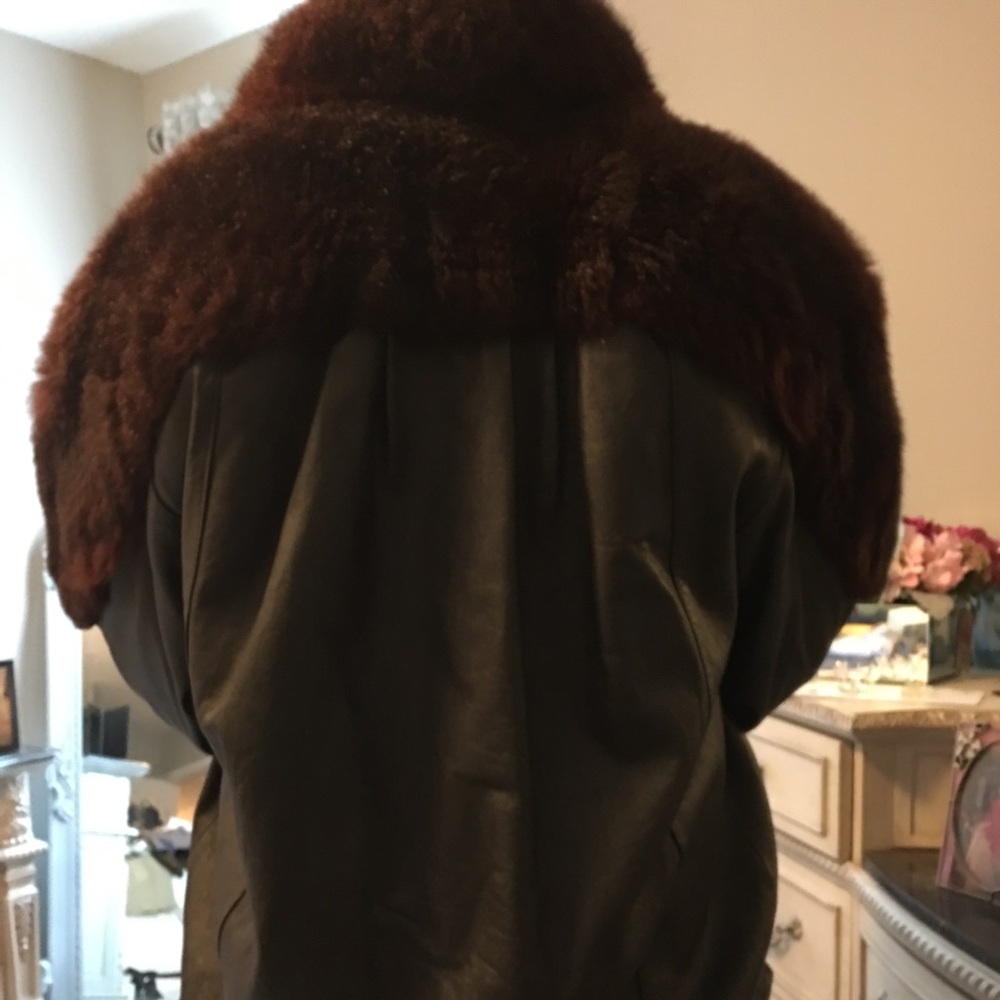 Leather and Mink Coat